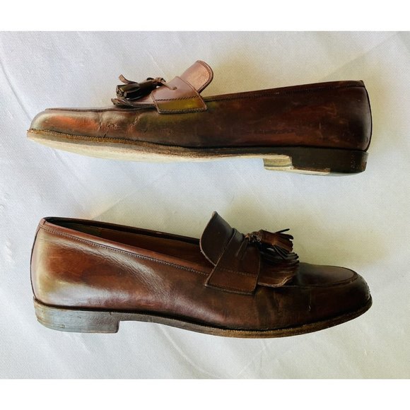 Salvatore Ferragamo Studio Made in Italy Leather Loafers Brown Sz 9.5 Men
